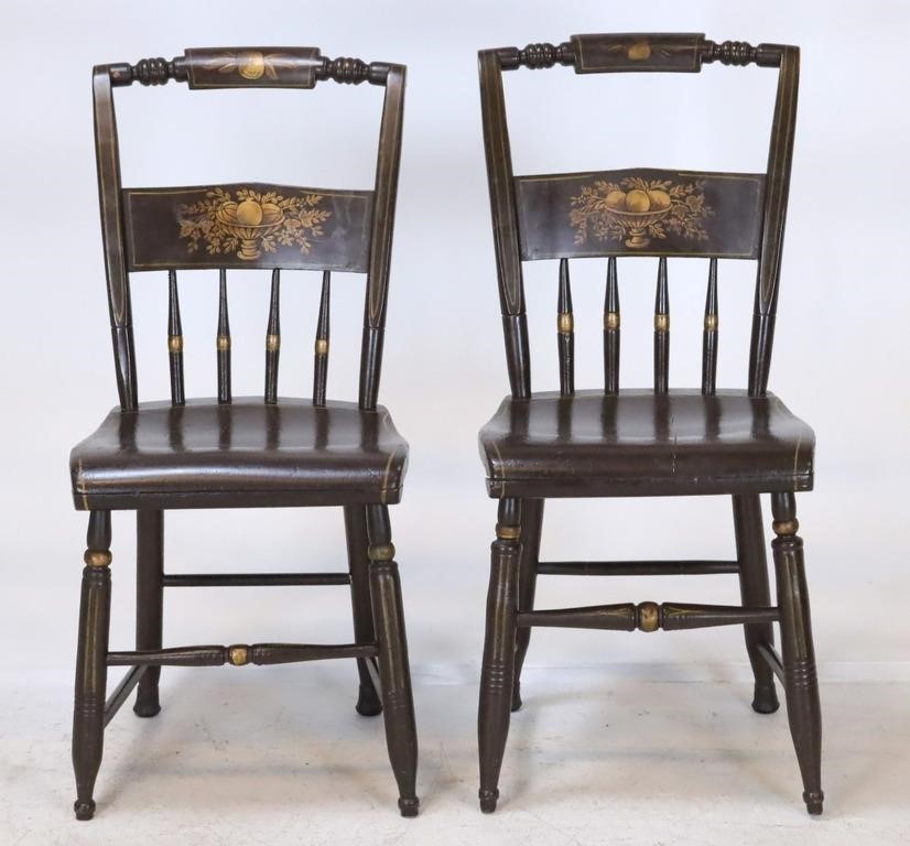 Pair of Hitchcock Style Chairs