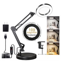 Magnifying Glass with Light and Stand, 10X Magnify