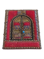 Egyptian Kilim Rug Mirror 10" x 11.5"