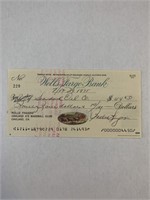 Rollie Fingers signed check