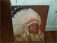 hanging of an Indian, unframed 15x20"