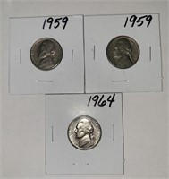 1959, 1964 Nickels