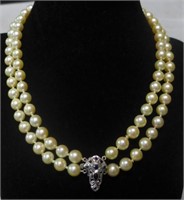 14 kt Gold, Sapphire & Pearl Necklace