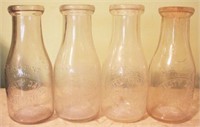 Lot of 4 W.L. Neal Danville, VA Milk Bottles