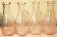 Lot of 4 W.L. Neal Danville, VA Milk Bottles