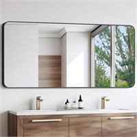 CIVENO Bathroom Mirror, 30"x60" Black Rectangle