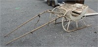 One horse cutter sleigh with foot rest rail &
