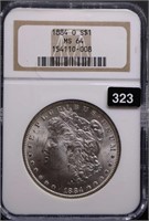 1884-O U.S. Morgan Silver Dollar - NGC