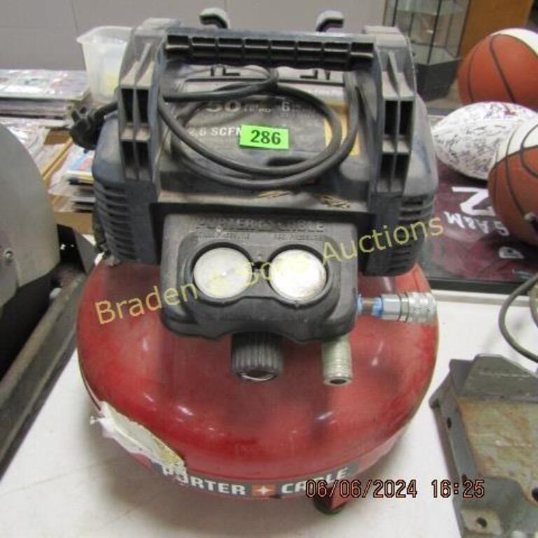 USED PORTER CABLE AIR COMPRESSOR