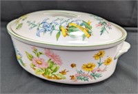 Vintage Worcester Herbs Ceramic Casserole w/Lid