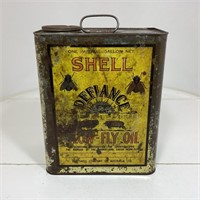Shell Defiance Blow-Fly Oil Imperial Gallon Tin