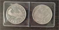 (2) One Ounce Silver Rounds #9