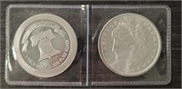 (2) One Ounce Silver Rounds #5