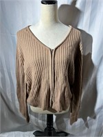 New FCT sz XL knit zip up shirt