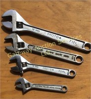 Crescent wrenches.