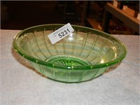 Vintage Green Depression Vaseline Bowl