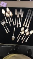 Lot of 19 Pieces of Old Company Plate Flatware Set