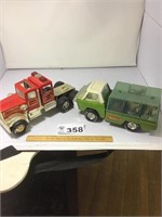 TONKA SEMI, NYLINT TRUCK WITH ANIMALS