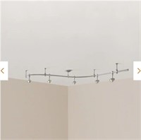 8 Ft. 5-Light Silver LED Flex Track Lighting Kit