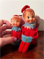 2 Vintage shabby knee hugger elf Christmas pixie