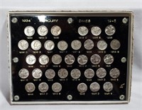 Sort Set of Mercury Dimes 1934-1945 Most BU Cap