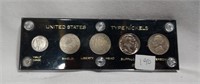 U.S. Type Nickels 5 Pieces Cap Holder