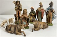 Italian Hand Painted Nativity Scene Figurines