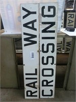 reflective railway crossing signs