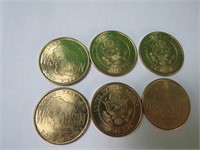 6 - Wisconsin Lucky Traveler Gold Pieces