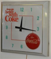 1970s Coca Cola Electric Clock