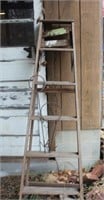 Lot 2 Metal & Wooden Step Ladder