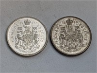 1963/65 CAD HALF DOLLARS