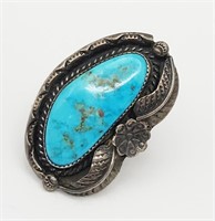 SOUTHWESTERN STERLING RING WITH LARGE