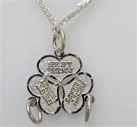 $120 Silver 3 Separable  Best Friends Pendant With