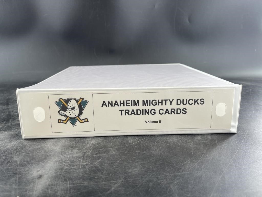 Full binder of trading cards: Anaheim Mighty Ducks