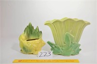 Lot of Vintage McCoy Planters - Lily w/chip; Duck