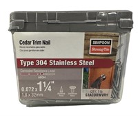 Five boxes of stainless steel nails