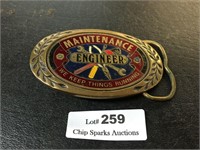 Vintage Brass Maintenance Engineer Belt Buckle