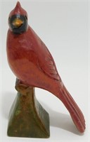 Vintage Handcarved, Painted, and Signed Cardinal