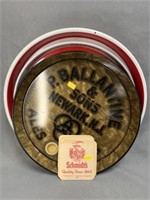 (3) Advertising Brewery Trays with Coasters