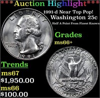 ***Auction Highlight*** 1991-d Washington Quarter