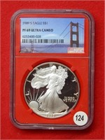 1989 S American Eagle NGC PF69 1 Ounce Silver
