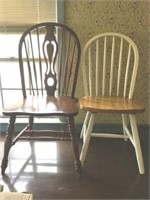 2 Vintage Wood Dining Chairs