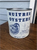 Vintage advertising Hunters Oysters can 133 Oz w