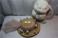 Easter Tree Topper Hat and Easter Bunny Plush Toy