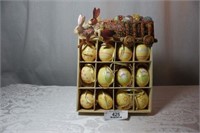 12- Hand Painted Easter Egg Ornaments