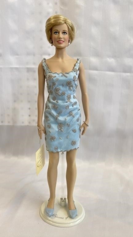 Diana Princess of whales, porcelain doll