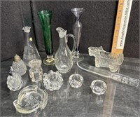 Variety of glassware, salters, box full