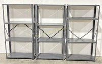 Three Lightweight Metal Shelves