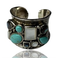 CFJ Sterling Silver Multi Stone Lady's Ring